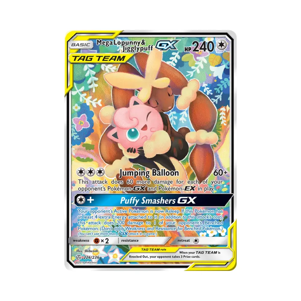 Mega Schlapor & Pummeluff GX (Mega Lopunny & Jigglypuff GX) - Cosmic Eclipse - #226