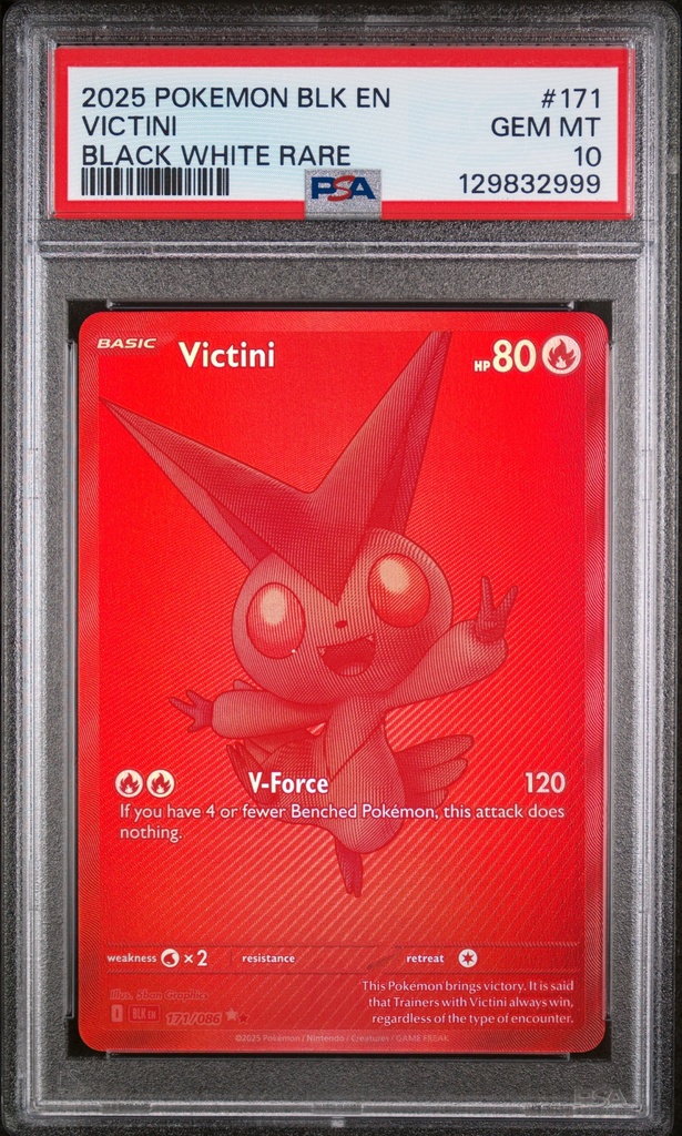 VICTINI 171 POKEMON BLK EN-BLACK BOLT - EN - PSA GEM MT 10 - Graded Slab