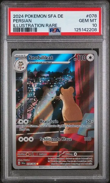 Persian (Snobilikat) 078 SFA (Illustration Rare) - DE - PSA Gem MT 10 - Graded Slab