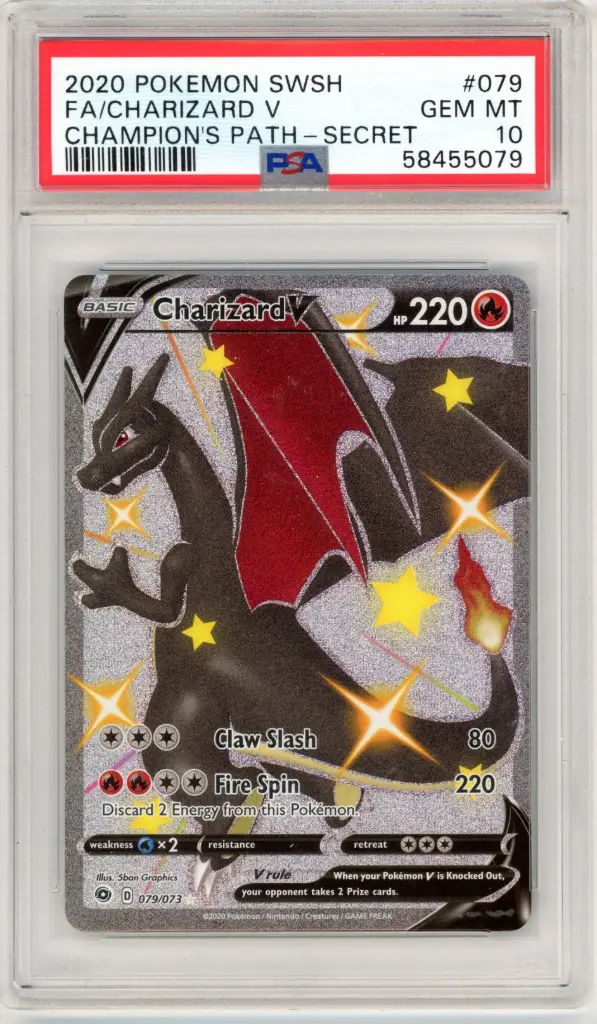 Charizard V (Shiny) 079 Champion's Path (Secret) - EN - PSA Gem MT 10 - Graded Slab