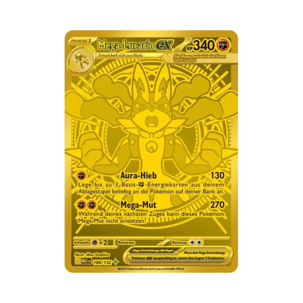 Mega Lucario ex (Mega Lucario ex) - Mega Evolution - #188