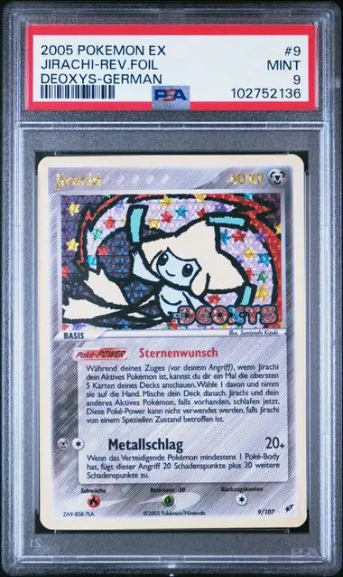 Jirachi Rev Foil 9 EX Deoxys - DE - PSA MINT 9