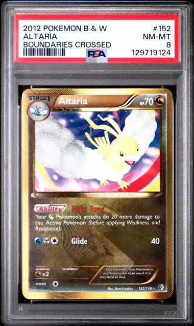 Altaria Secret Rare 152 Boundaries Crossed - EN - PSA NM-MT 8
