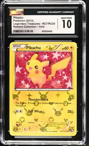 Pikachu Radiant Collection Holo RC7 Legendary Treasures - EN - CGC GEM MINT 10