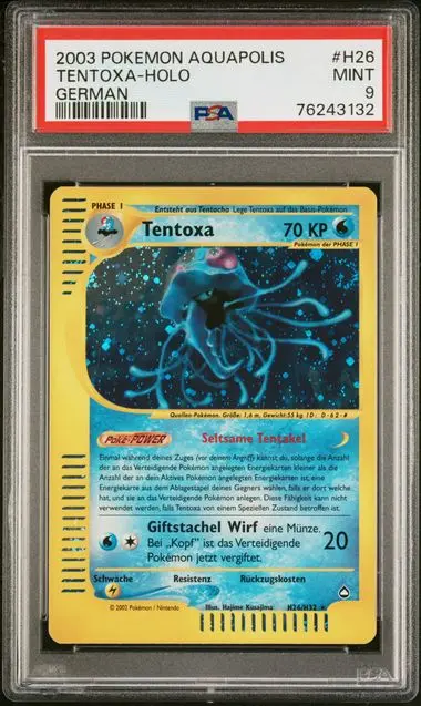 Tentacruel Holo H26 Aquapolis - DE - PSA MINT 9