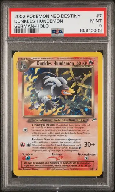 Dark Houndoom Holo 7 Neo Destiny - DE - PSA MINT 9