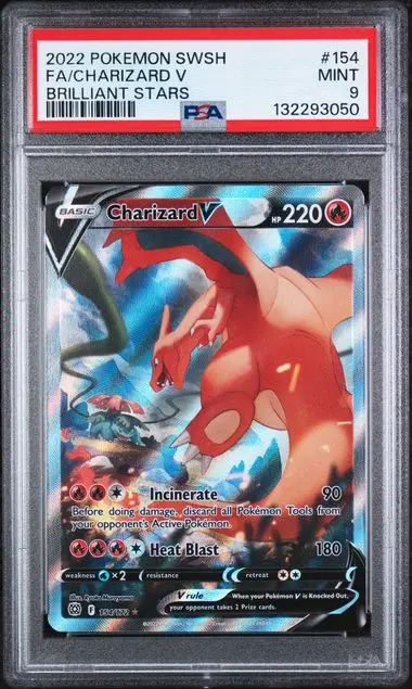 Charizard V Full Art 154 Brilliant Stars - EN - PSA MINT 9