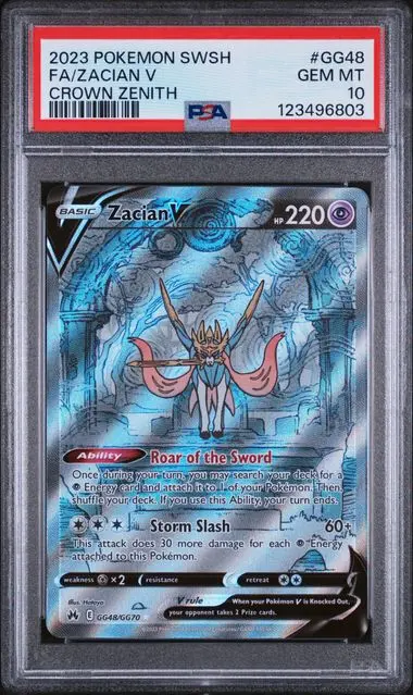 Zacian V Full Art GG48 Crown Zenith - EN - PSA GEM MT 10