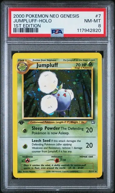 Jumpluff Holo 1st Edition 7 Neo Genesis - EN - PSA NM-MT 8
