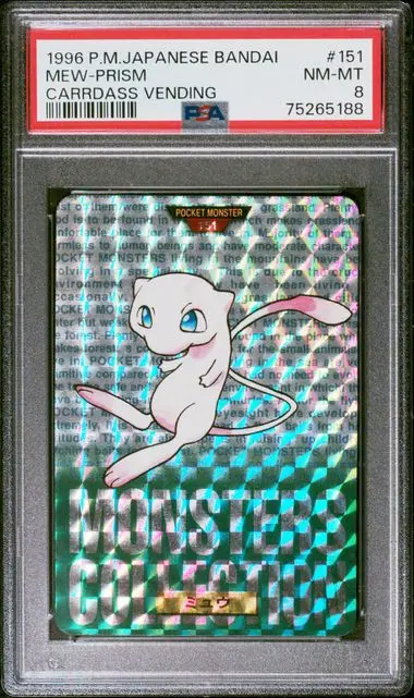 Mew Prism 151 Carddass Vending - JP - PSA NM-MT 8