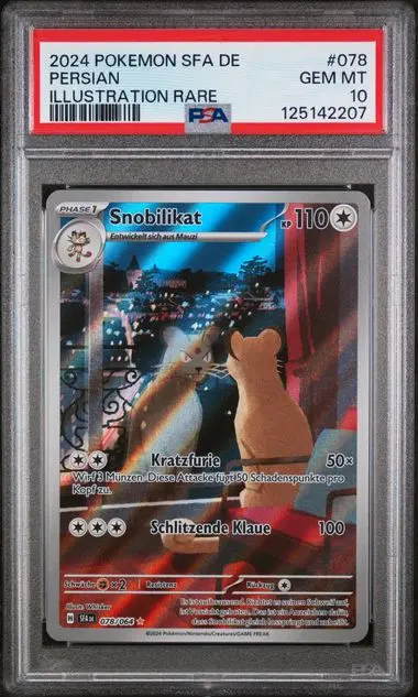 Persian (Snobilikat) Illustration Rare 078 Surging Sparks (SFA) - DE - PSA GEM MT 10