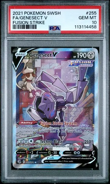 Genesect V Full Art 255 Fusion Strike - EN - PSA GEM MT 10