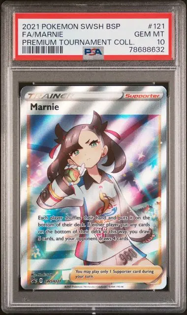 Marnie Full Art Promo 121 SWSH BSP / Premium Tournament Coll. - JP - PSA GEM MT 10