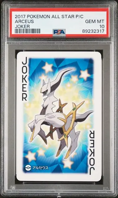Arceus Joker Playing Card JOKER Pokémon All Star Playing Cards - JP - PSA GEM MT 10