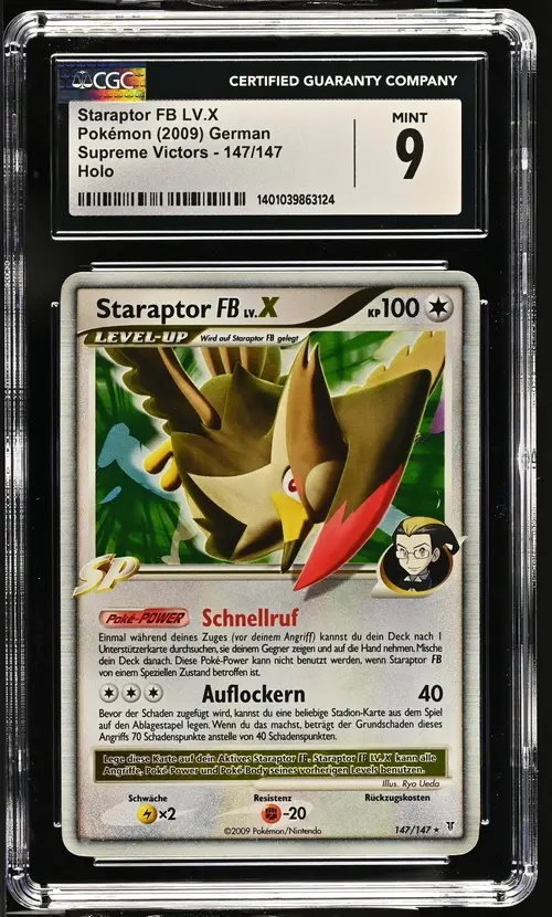 Staraptor FB Lv.X Holo 147-147 Supreme Victors - DE - CGC MINT 9