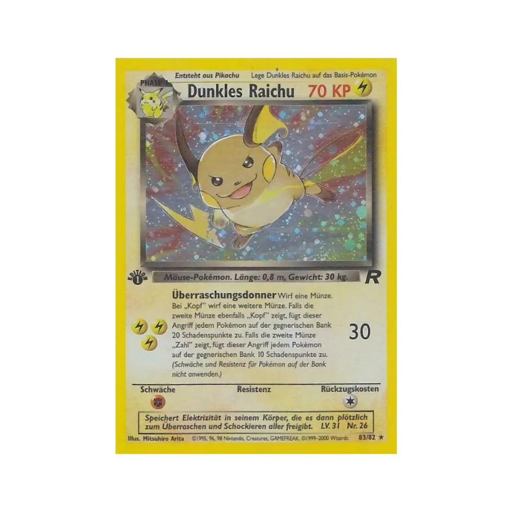 Dunkles Raichu (Dark Raichu) - Team Rocket - #83