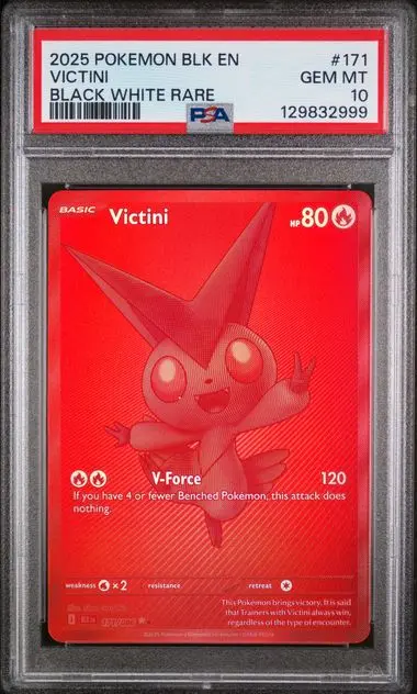 Victini Black White Rare 171 Scarlet & Violet Prismatic Evolutions - EN - PSA GEM MT 10