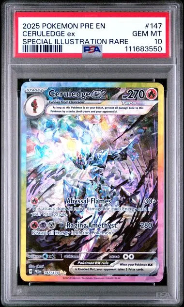 Ceruledge ex Special Illustration Rare 147 Scarlet & Violet Prismatic Evolutions - EN - PSA GEM MT 10