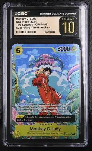 Monkey D. Luffy Treasure Rare OP07-109 Two Legends - EN - CGC PRISTINE 10