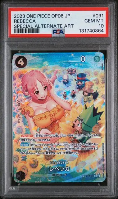 Rebecca Special Alternate Art 091 OP06 - JP - PSA GEM MT 10
