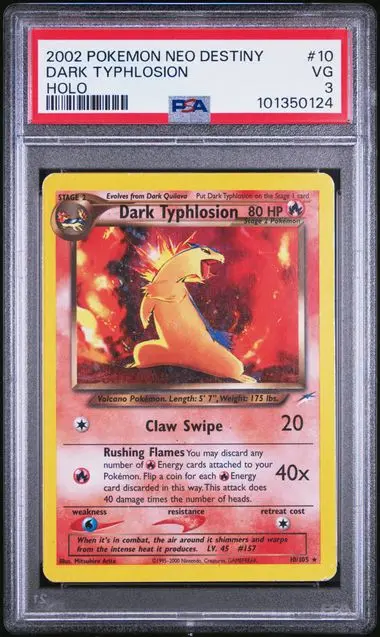 Dark Typhlosion Holo 10 Neo Destiny - EN - PSA VG 3