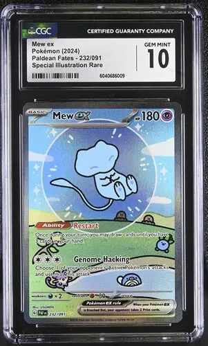 Mew ex Special Illustration Rare 232 Paldean Fates - EN - CGC GEM MINT 10