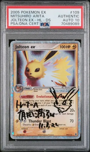Jolteon ex PSA10 Mitsuhiro Arita Signatur 
