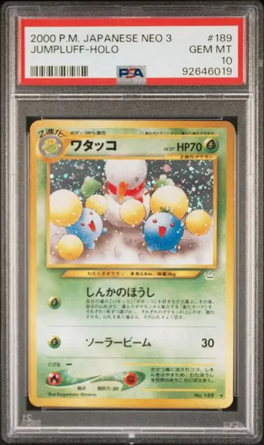 Jumpluff Holo 189 Neo 3 - JP - PSA GEM MT 10