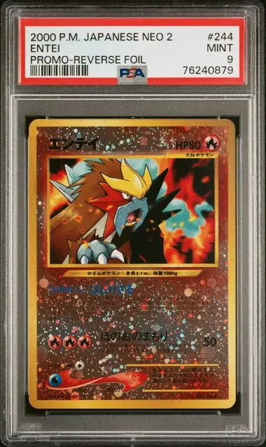 Entei Reverse Foil Promo 244 Neo 2 Promo - JP - PSA MINT 9