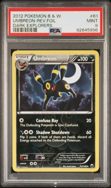 Umbreon Reverse Foil 061 Dark Explorers - EN - PSA MINT 9