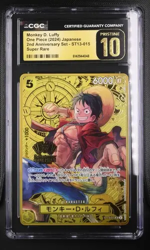 2024 One Piece 2nd Anniversary Set Japanese Monkey D. Luffy #ST13-015 CGC 10 Pristine