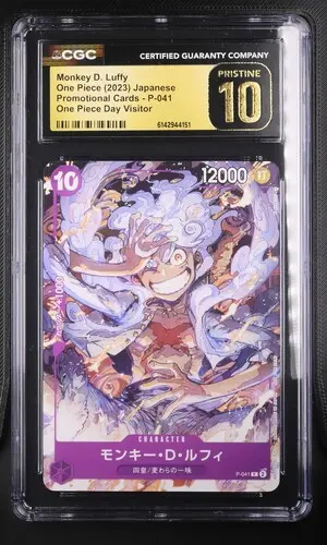 2023 One Piece Promotional Cards Japanese Monkey D. Luffy One Piece Day Visitor #P-041 CGC 10 Pristine