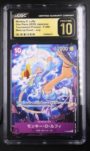 2025 One Piece Tournament Promos Japanese Monkey D. Luffy Meet-up Event July #P-099 CGC 10 Pristine