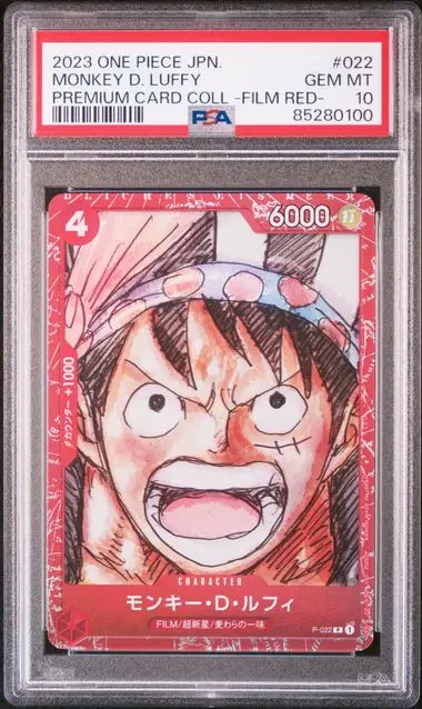 2023 One Piece Japanese Premium Card Collection -One Piece Film Red- Monkey D. Luffy #022 PSA 10