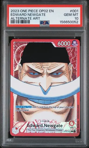 2023 One Piece Op02-Paramount War Edward Newgate Alternate Art #001 PSA 10