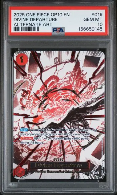 2025 One Piece Op10-Royal Blood Divine Departure Alternate Art #019 PSA 10