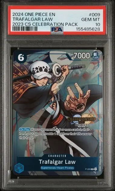2024 One Piece Championship 2023 Celebration Pack Trafalgar Law #009 PSA 10