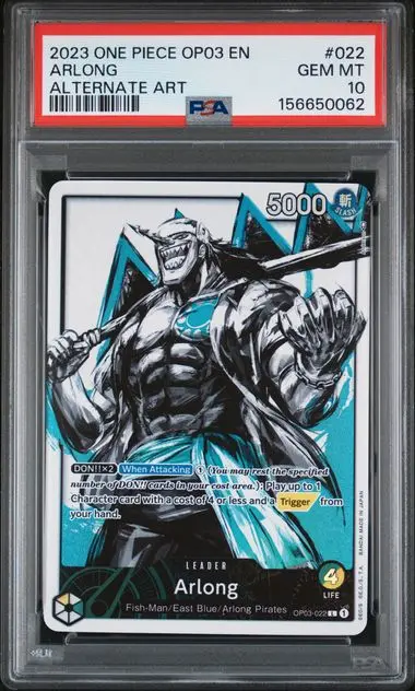 2023 One Piece Op03-Pillars of Strength Arlong Alternate Art #022 PSA 10