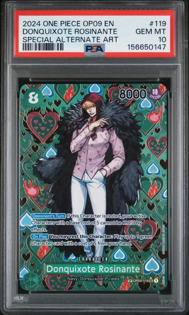 2024 One Piece Op09-Emperors in the New World Donquixote Rosinante Special Alternate Art #119 PSA 10
