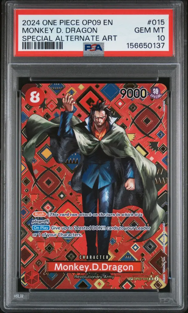 2024 One Piece Op09-Emperors in the New World Monkey D. Dragon Special Alternate Art #015 PSA 10
