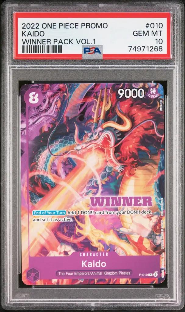 2022 One Piece Promos Kaido Winner Pack Vol.1 #010 PSA 10