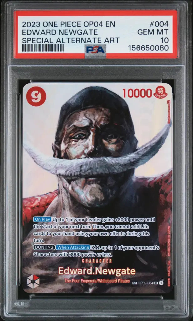 2023 One Piece Op04-Kingdoms of Intrigue Edward Newgate Special Alternate Art #004 PSA 10