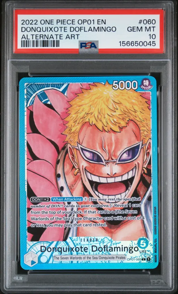 2022 One Piece Op01-Romance Dawn Donquixote Doflamingo Alternate Art #060 PSA 10