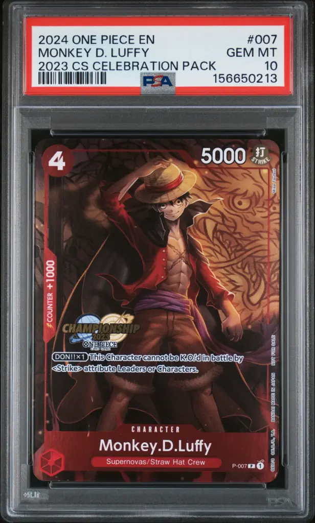 2024 One Piece Championship 2023 Celebration Pack Monkey D. Luffy #007 PSA 10