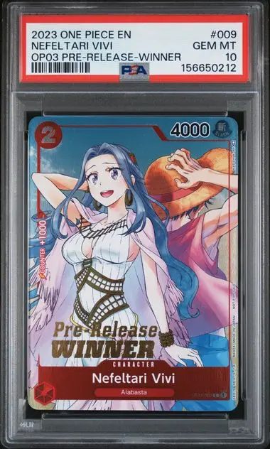 2023 One Piece Promos Nefeltari VIVI Pillars of Strength Pre-Release-Winner #009 PSA 10