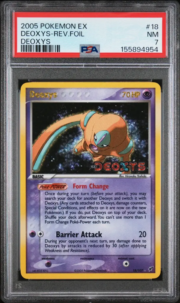2005 Pokemon Ex Deoxys Deoxys-Reverse Foil #18 PSA 7