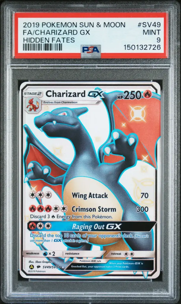 2019 Pokemon Sun & Moon Hidden Fates #SV49 Full Art / Charizard Gx