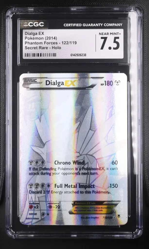2014 Pokemon Phantom Forces Dialga EX Secret Rare Holo #122/119 CGC 7.5