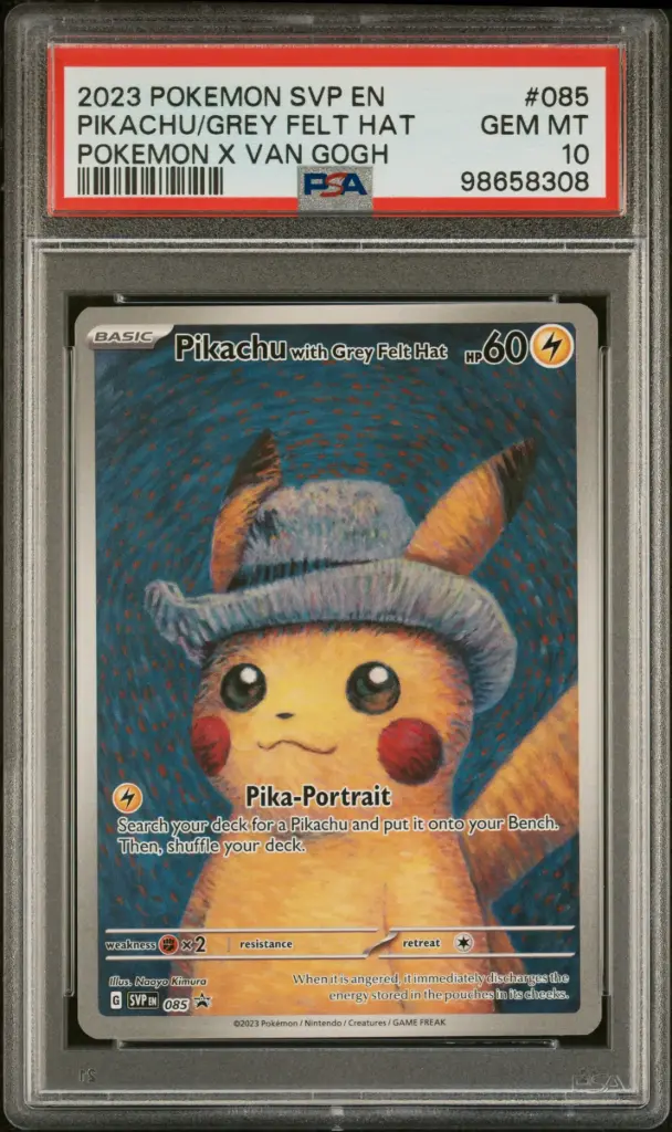 2023 Pokemon Svp En-Sv Black Star Promo #085 Pikachu With Grey Felt Hat Pokemon X Van Gogh