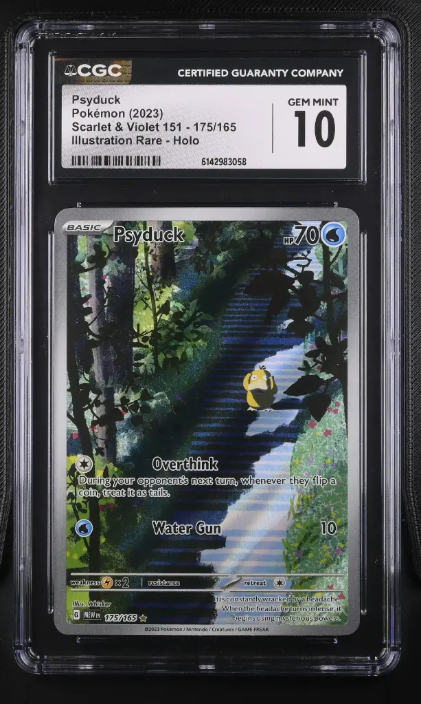 2023 Pokemon Scarlet & Violet 151 - MEW EN Psyduck Illustration Rare Holo #175/165 CGC 10